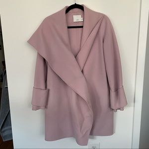 VINCE Drape Neck Coat in Orchid